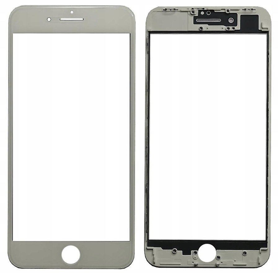 Szybka SZYBA z klejem OCA RAMKA IPHONE 8+ biała