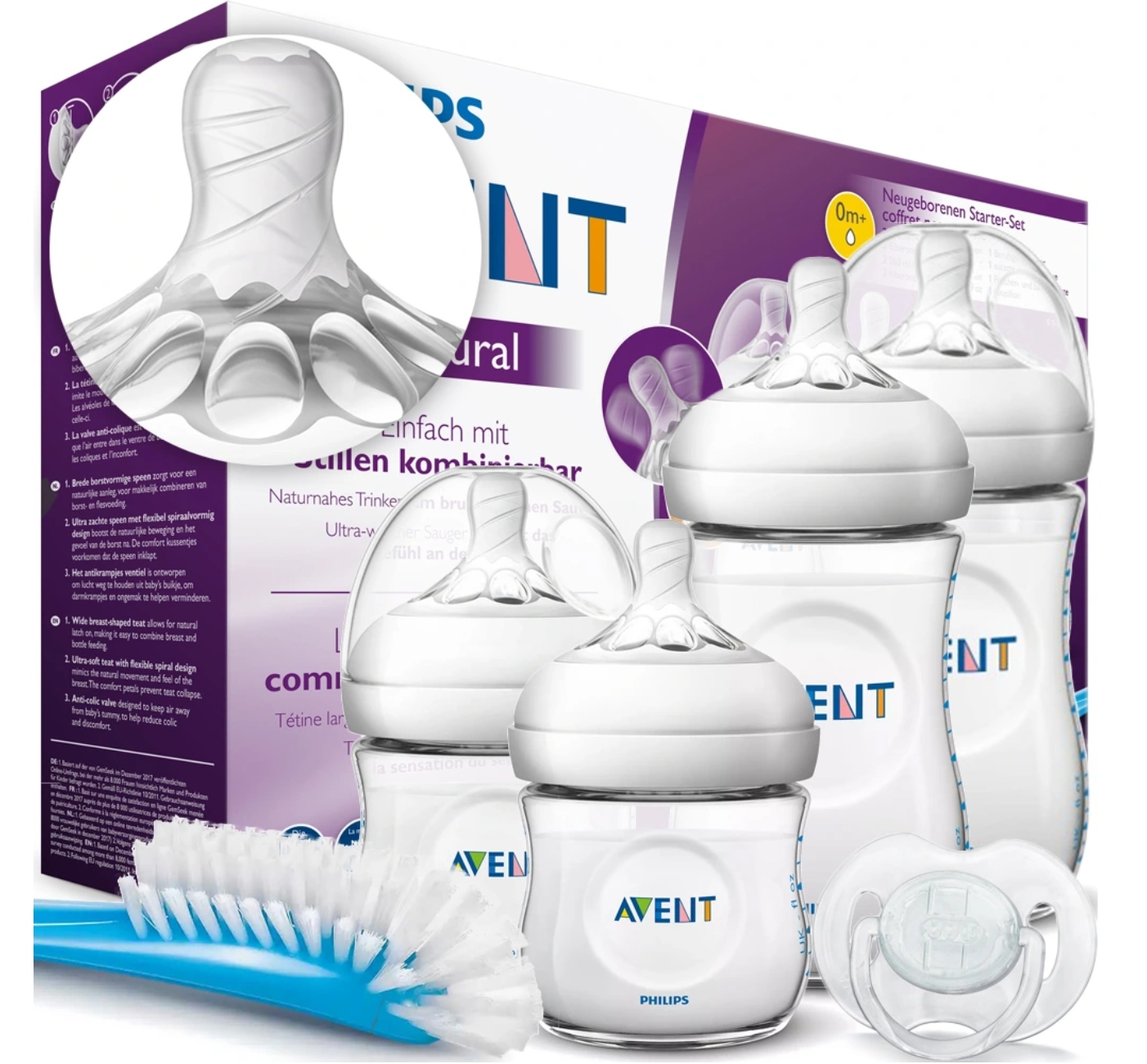 

Avent Zestaw Startowy Natural 2.0 Butelki Antykolk