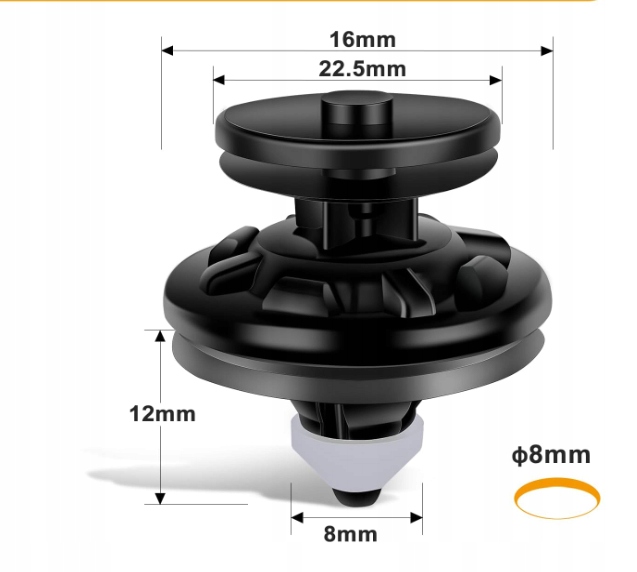 10X SPINKA TAPICERKI DRZWI VW GOLF 4 PASSAT B5 SEAT SKODA SUPERB 6Q0868243 EAN (GTIN) 77777777775555