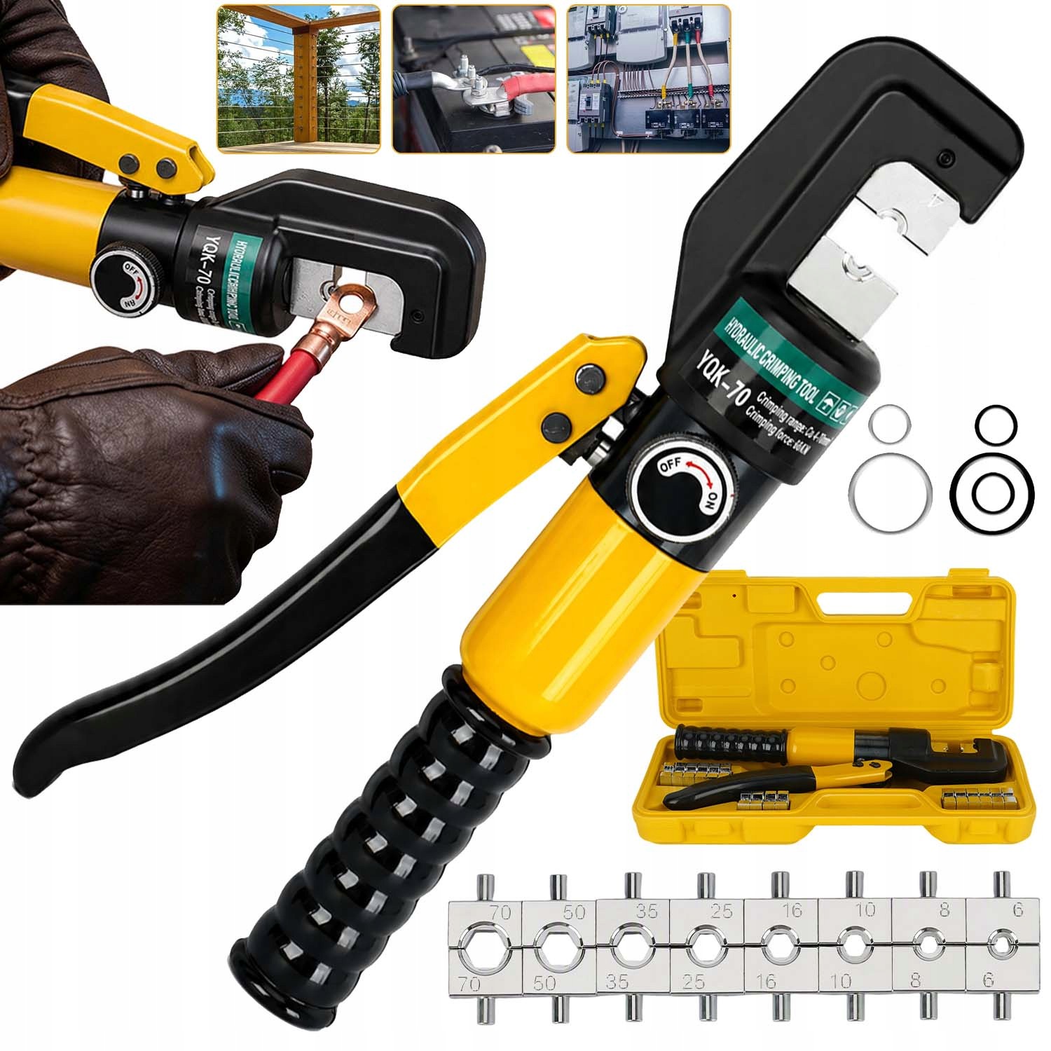 Hydraulický Kabelový Krimpovač Pro Elektrické Krimpovací Kabely, Silný