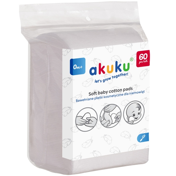 DUŻE PŁATKI KOSMETYCZNE DLA NIEMOWLĄT WACIKI x600 Stan opakowania oryginalne