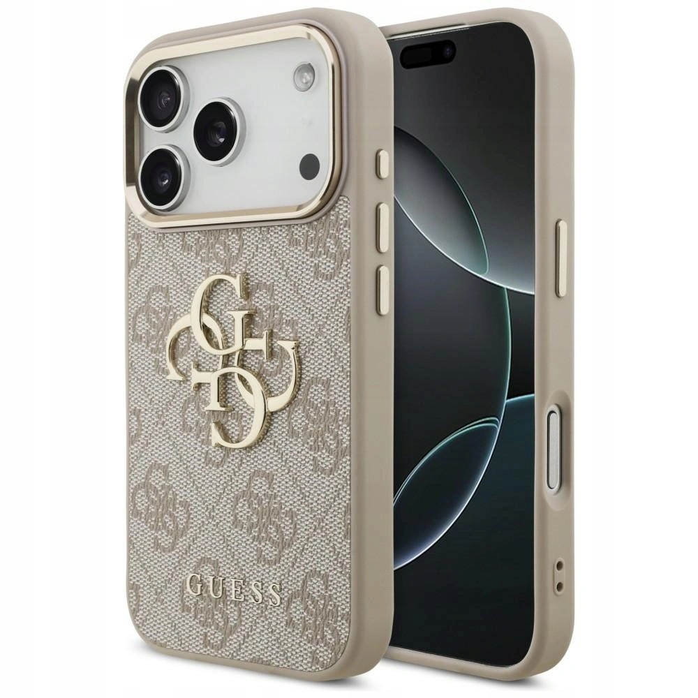 Pouzdro Guess 4G Big 4G Classic Logo pro iPhone 17 Pro 18 Pro růžovo-zlaté