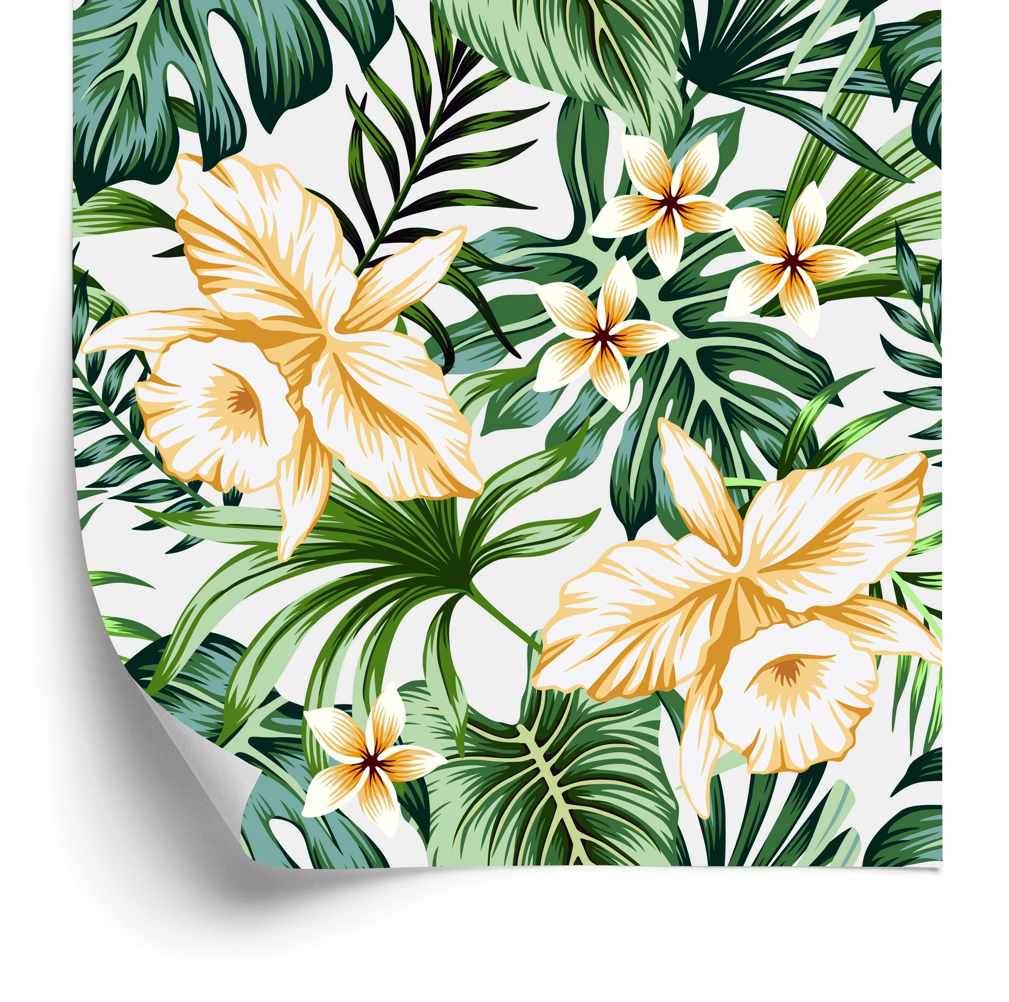 Tapeta Tropické kvety Akvarel 50x1000 cm