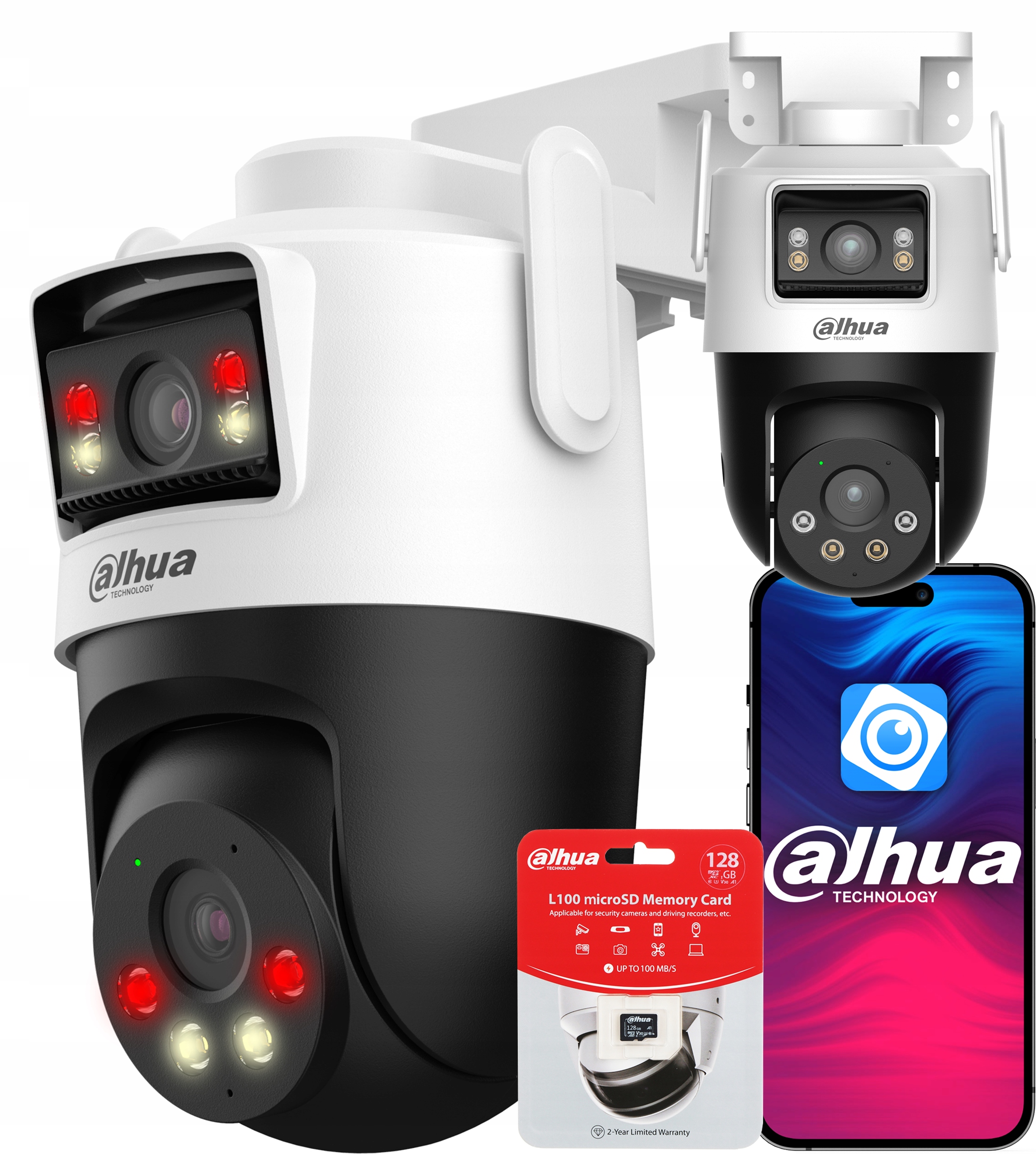 WiFi otočná kamera 10MPx (5Mp+5MP) Dahua P5D-5F-PV Audio karta 128Gb