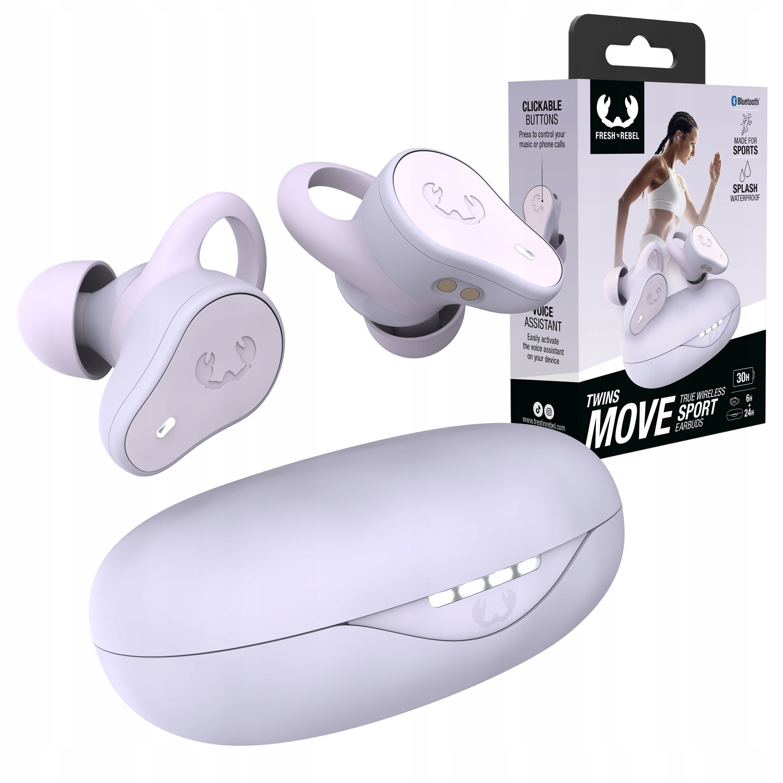 Fresh 'n Rebel Słuchawki Sportowe Bezprzewodowe Dokanałowe Twins Move