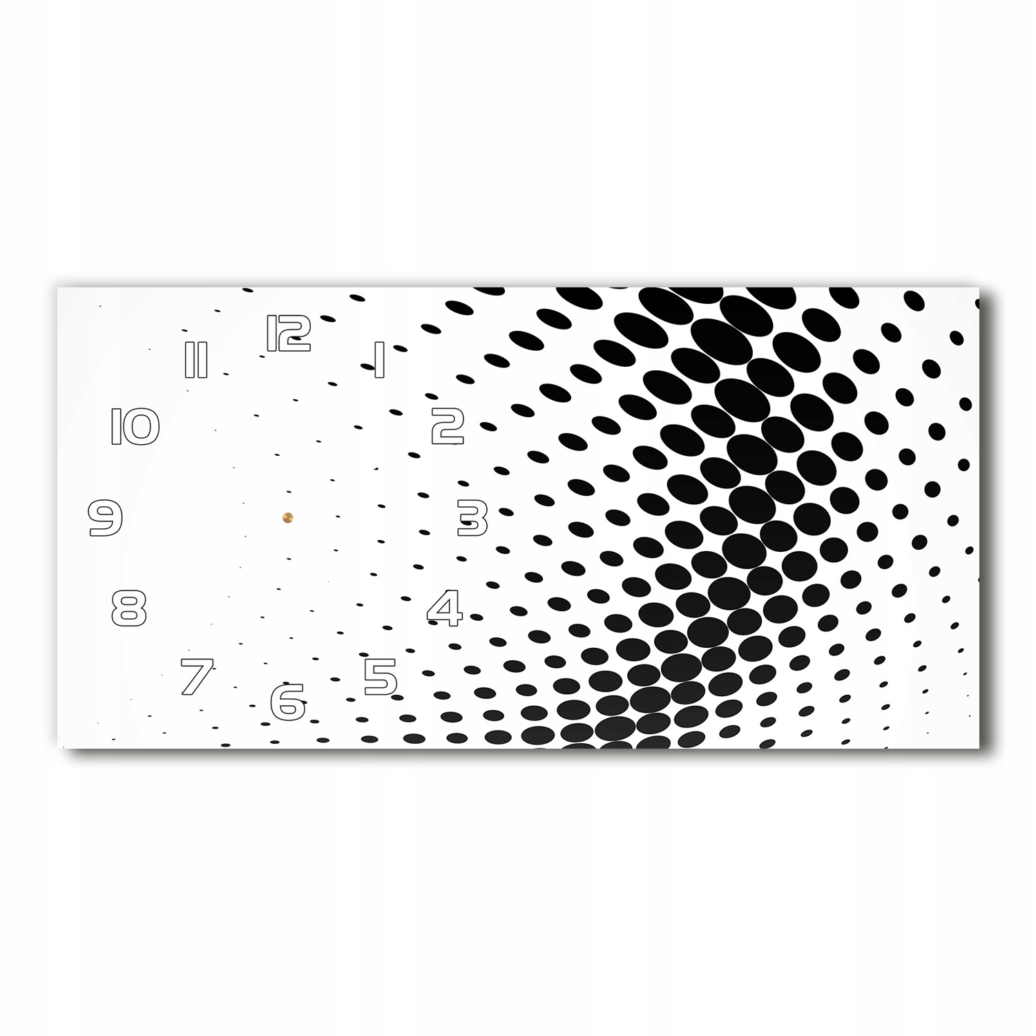 

Zegar ze szkła na ścianę Geometryczne tło 60x30 cm