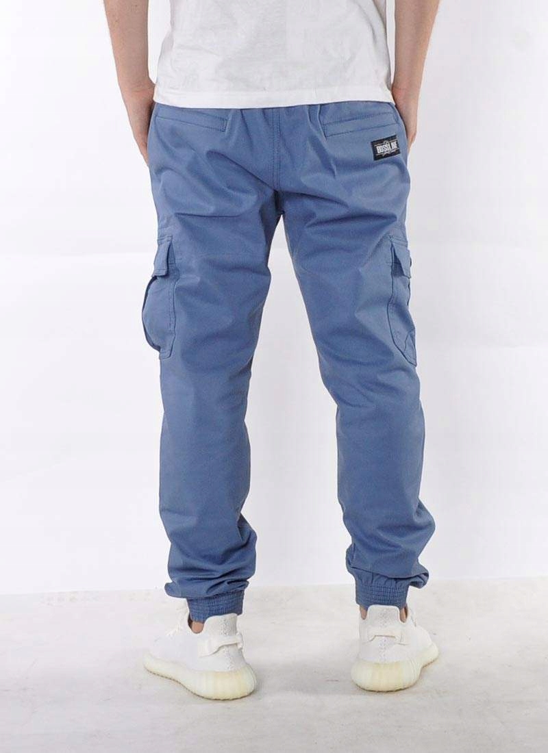 Spodnie XL Bossline Cargo Jogger Sky polskie joggery luźne baggy Kolor niebieski