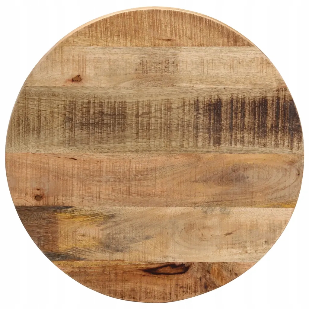 Stolní deska z masivního mangového dřeva, kulatý, 60 x 1,5 cm, přírodní