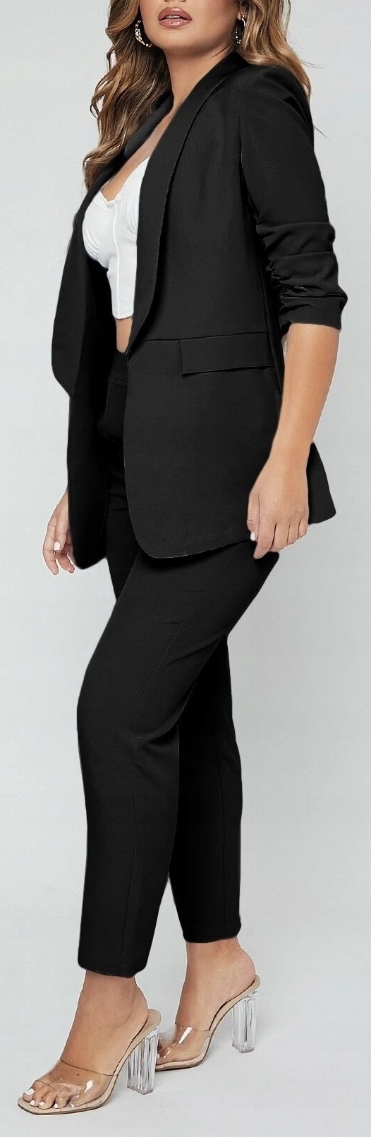 Marynarka damski marszczony rękaw 4XL/48 EAN (GTIN) 5903624735714