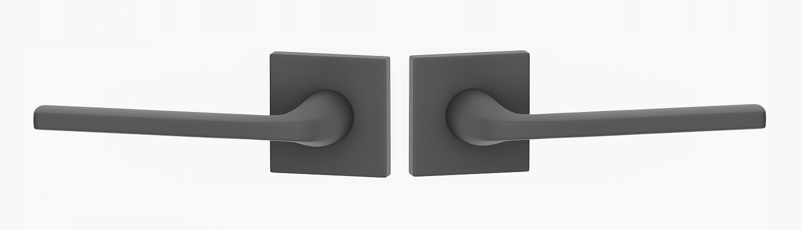 Klika na dveře komplet rozety štítek Scandi slin čtvercová antracit titan