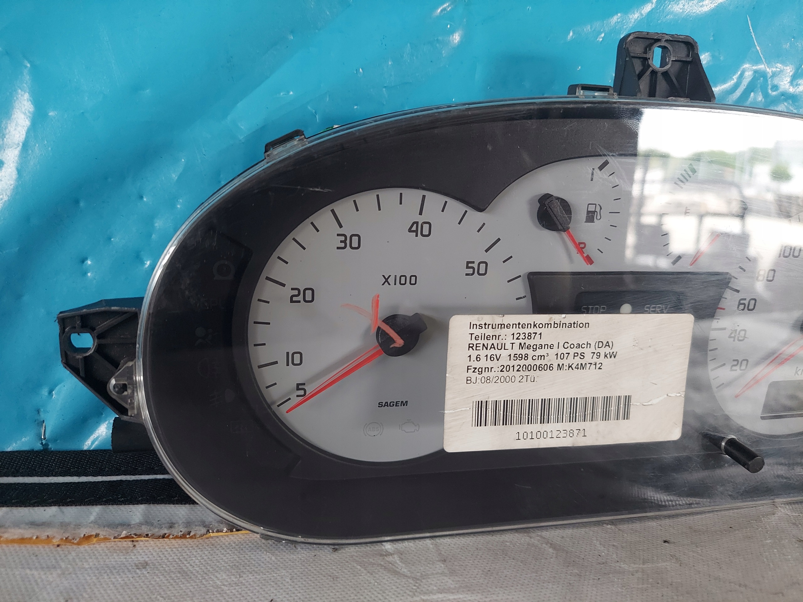 dials clock MEGANE and 1.6 16V LIFT P7700428718A