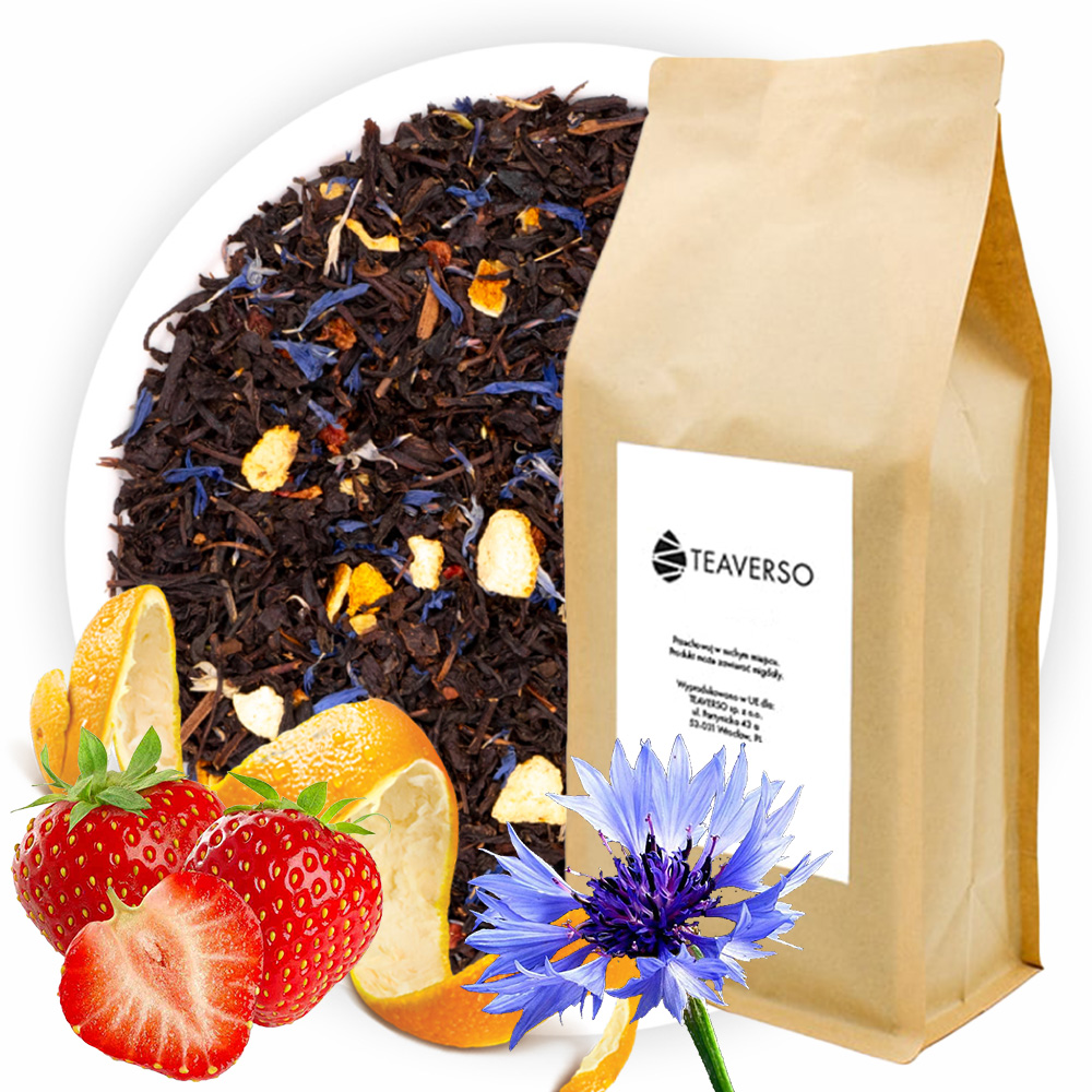 Levně Čaj Černý Listový Madagaskar Jahoda Šalotka Porto Teaverso 500 G