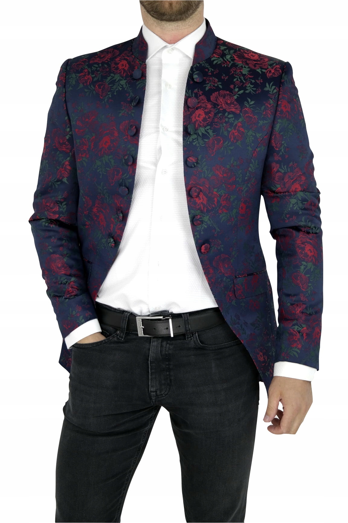 Marynarka męska kwiaty róże czerwone MGP1 62