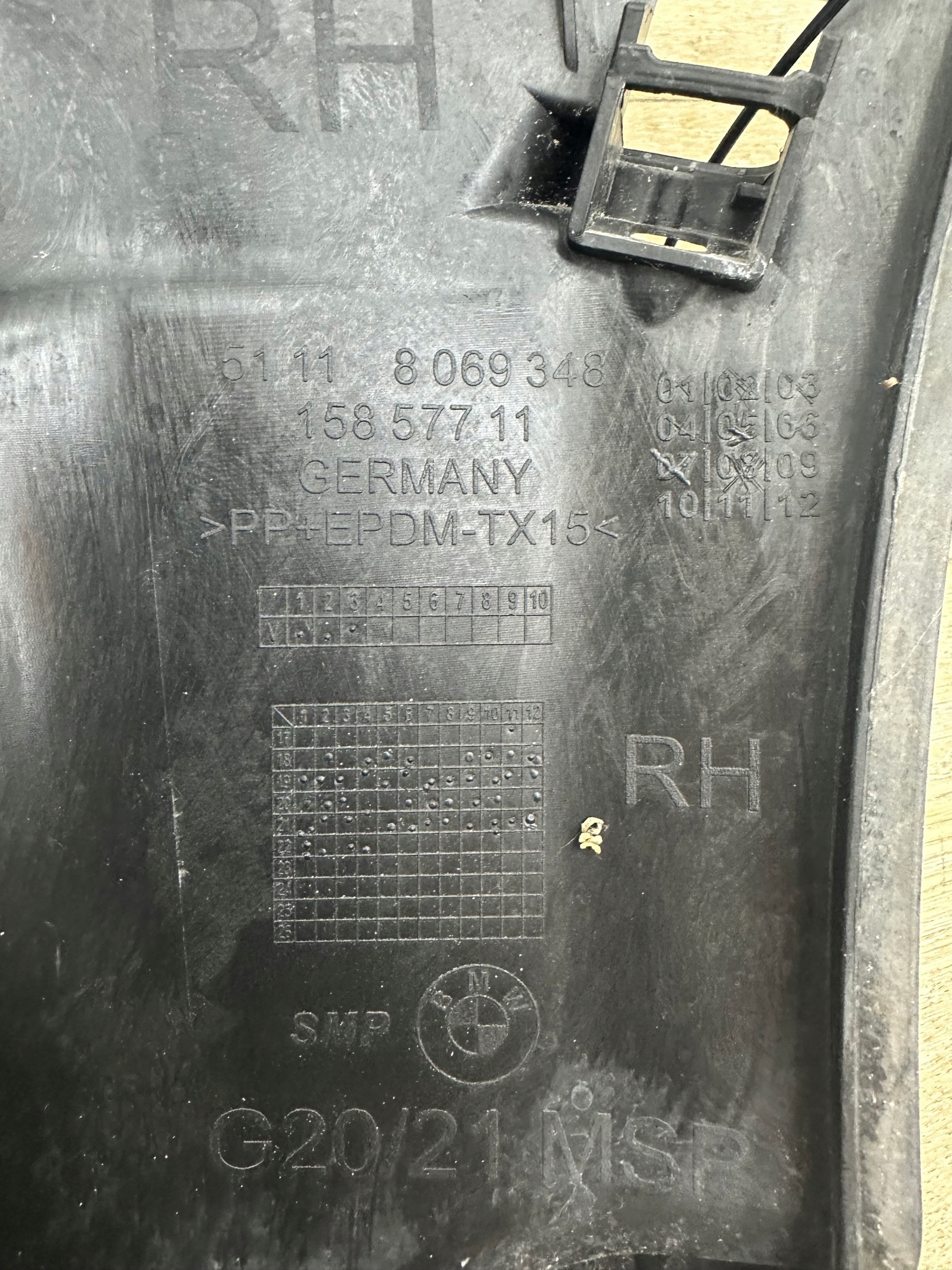 BMW G20 G21 Supporto Destra Traversa Paraurti m-packet 8089526 8069348