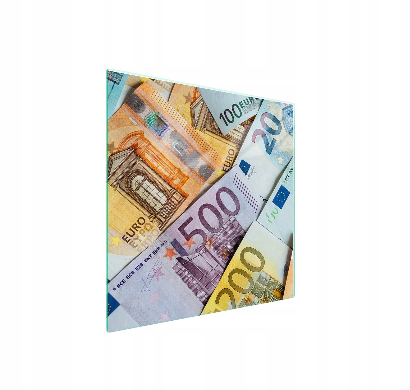 Skleněná ochranná deska na sporák 50x52 Peníze Tvrzené sklo 7v1