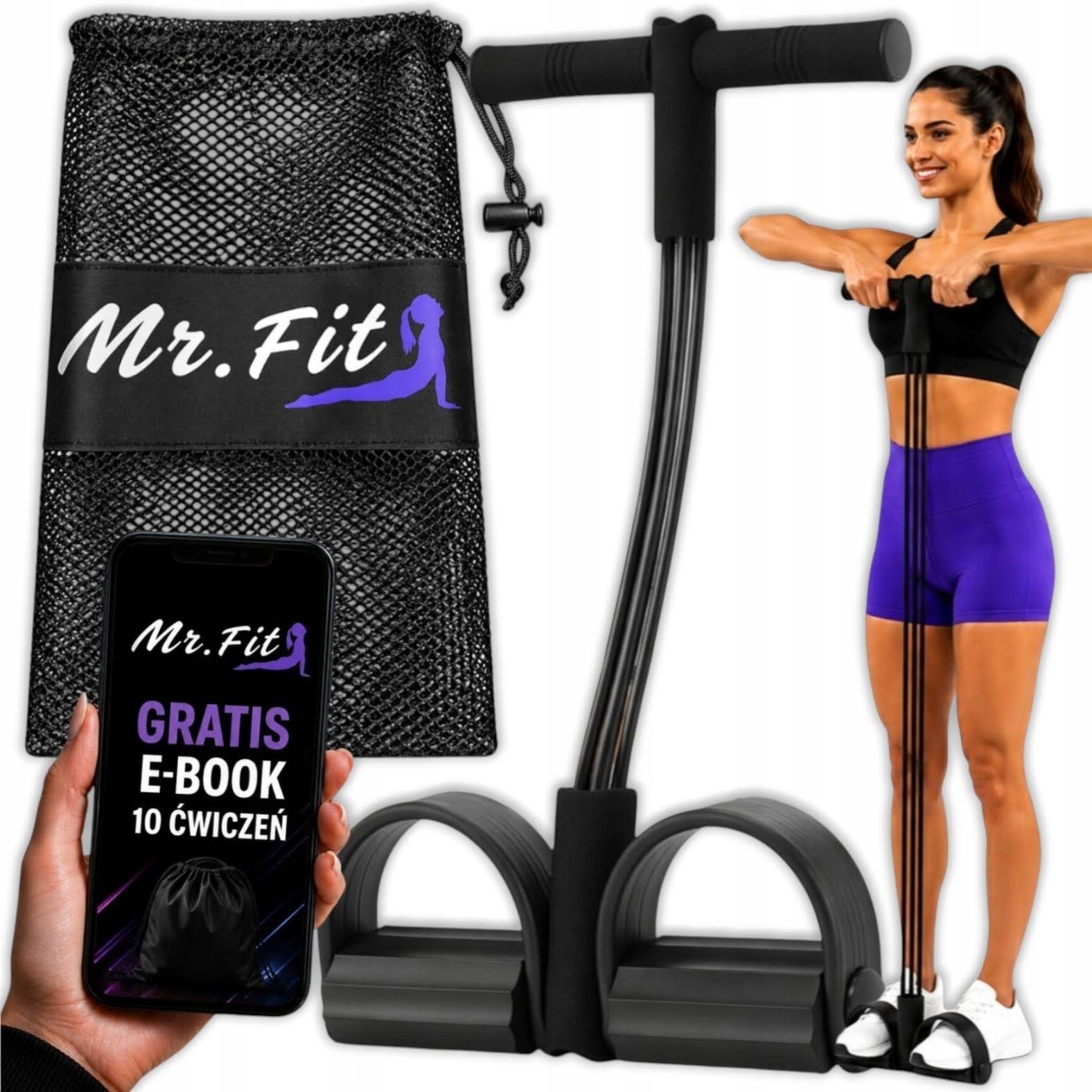Mr.fit Ekspander Treningowy Guma Oporowa Dla Kobiet Ćwiczeń Nóg Ud