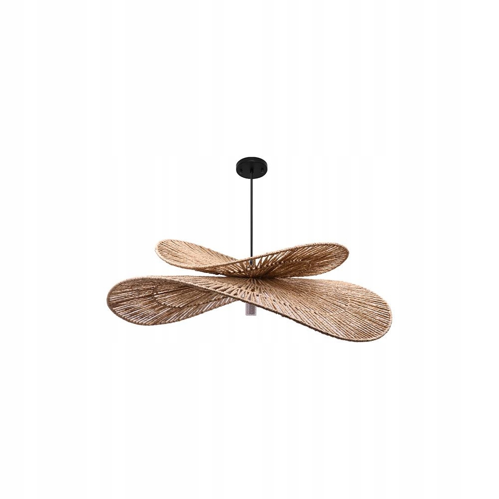 Závěsné Svítidlo E27 Boho Zerti 80 CM Ocel Papírový Provázek