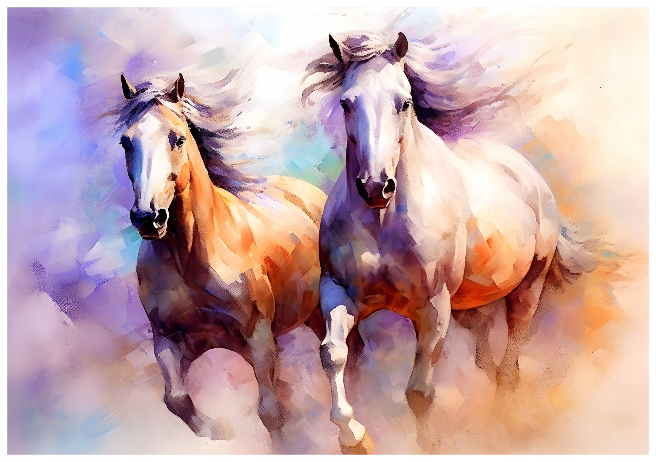 Fototapeta Koně Akvarijní energie a pastelová dynamika 368x254 lepidlo
