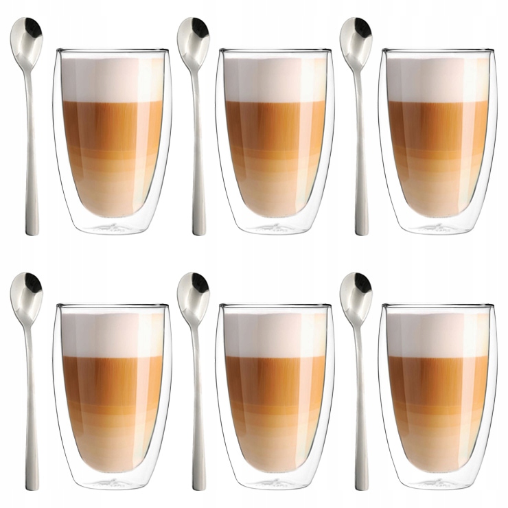 

Szklanki Termiczne do kawy latte 6 sztuk 450ml