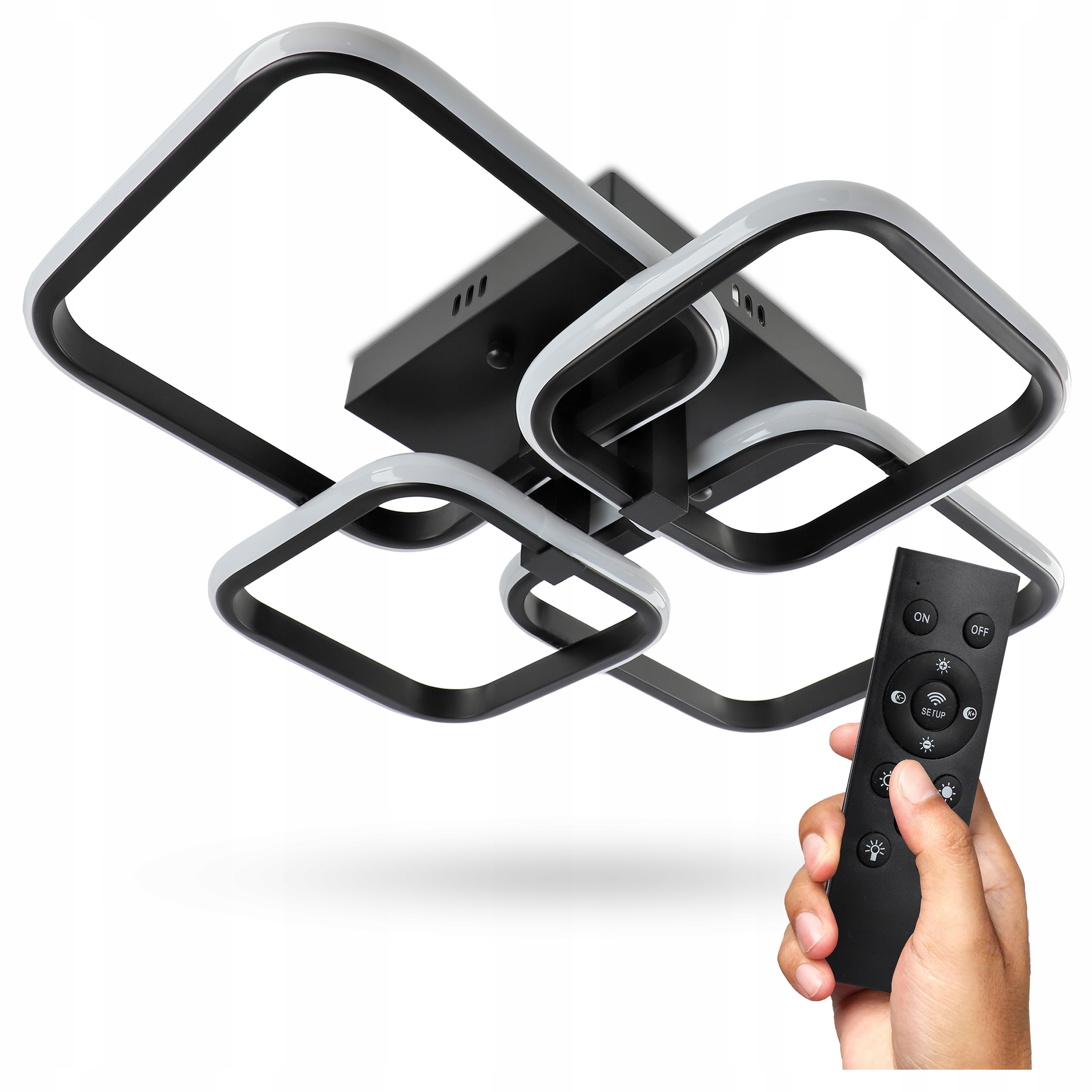 Lampa Sufitowa Led Plafon Natynkowy Żyrandol 3 Barwy Cct Pilot 45W 4050lm