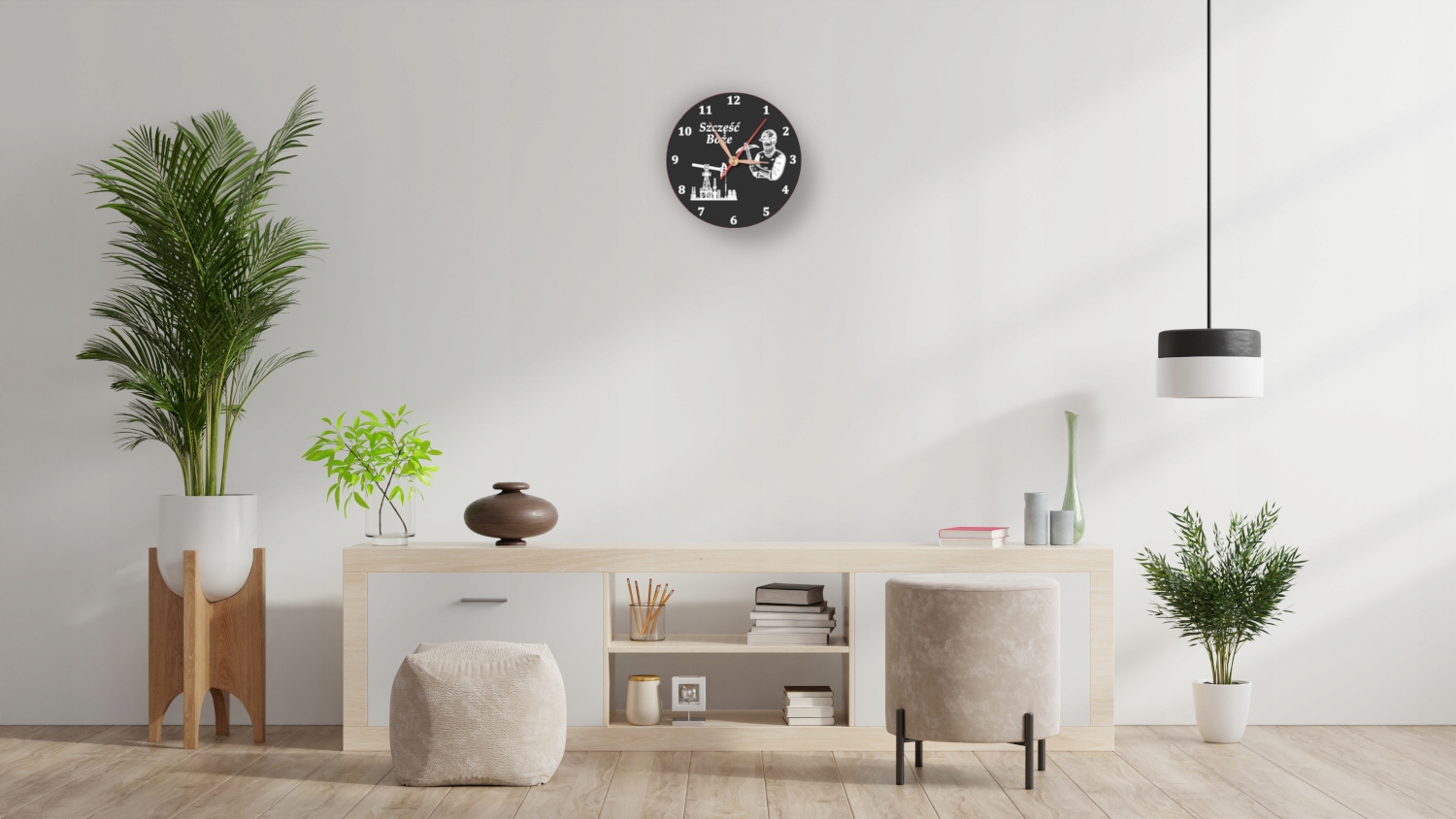 Ścienny zegar dla górnika na prezent Barbórka Kod producenta zegar_283