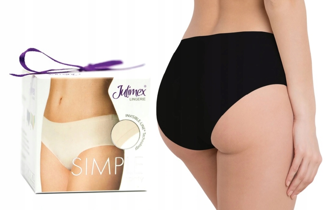 

Figi Julimex Simple Panty r M Czarny bezszwowe
