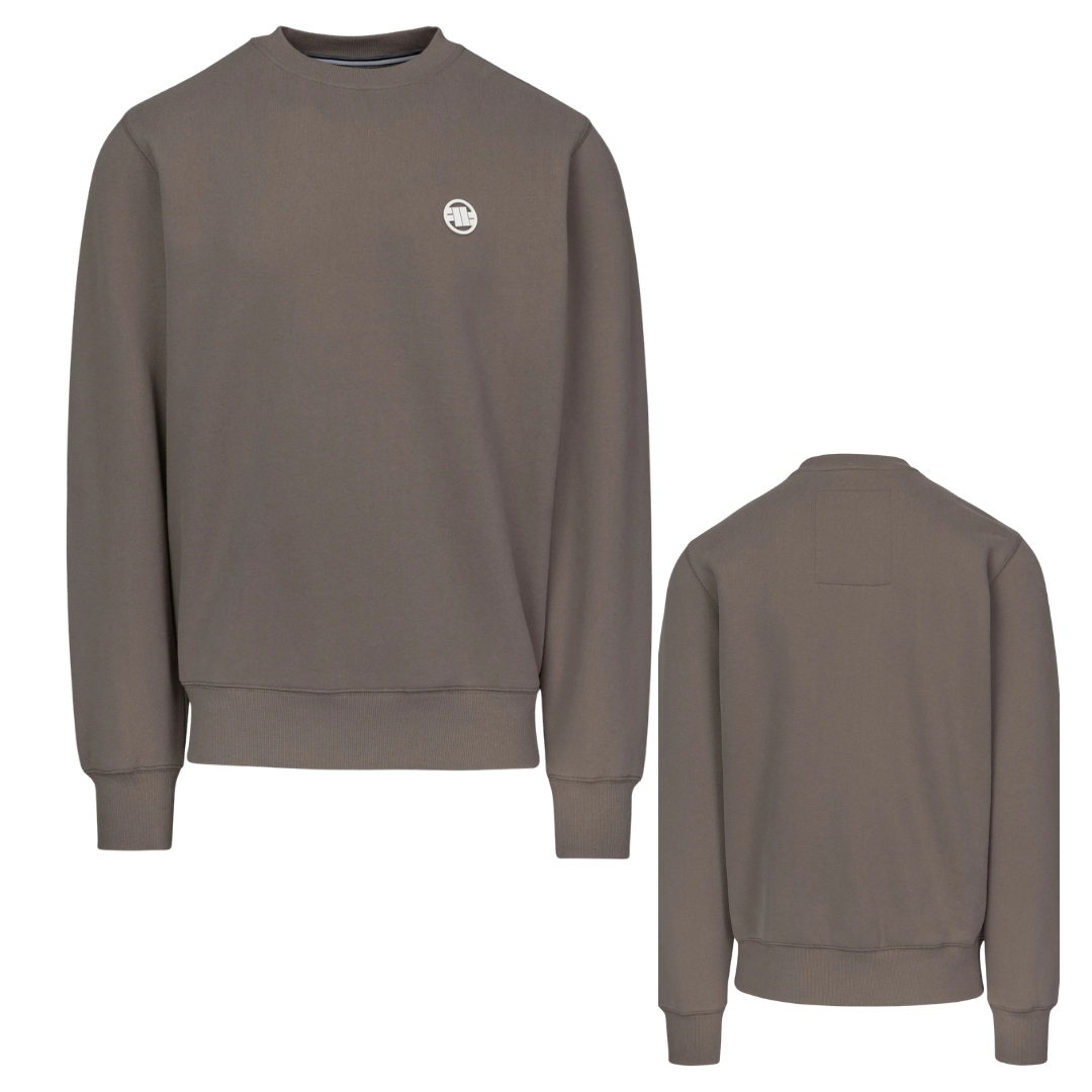 Pitbull West Coast Pánská Mikina Small Logo Crewneck Sweatshirt Taupe XXL