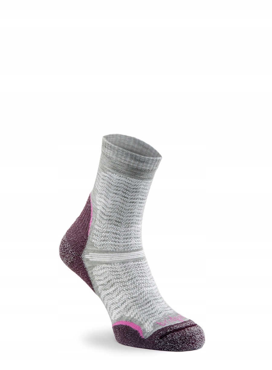 Ponožky do hor Bridgedale Hike Ultra Lt T2 Merino P Crew aubergine 41-43