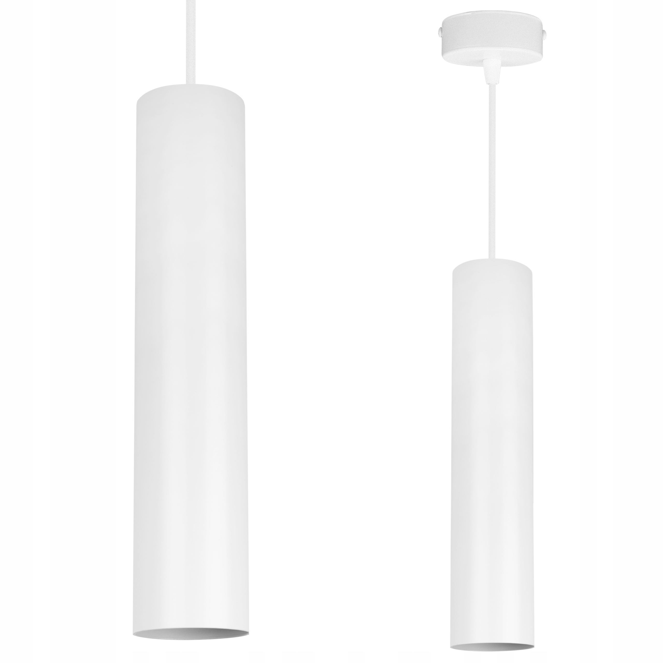 

Lampa Nowoczesna Wisząca Sufitowa Biała Klosz Led