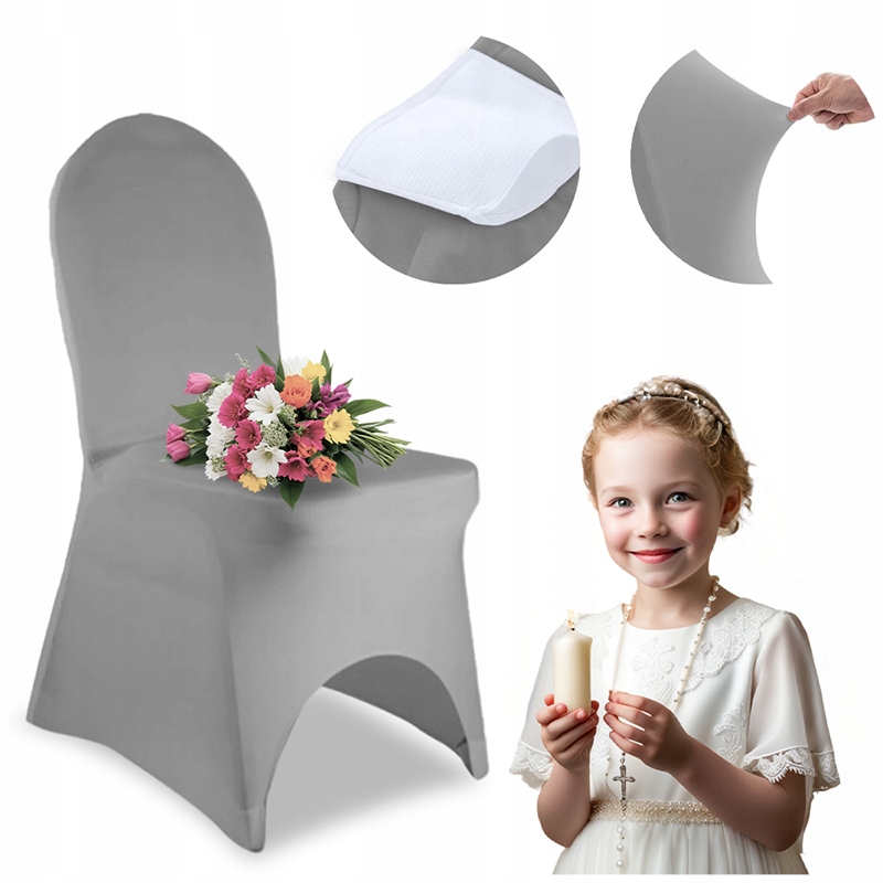 Крышка стула серый свадьба свадьба банкет толстый