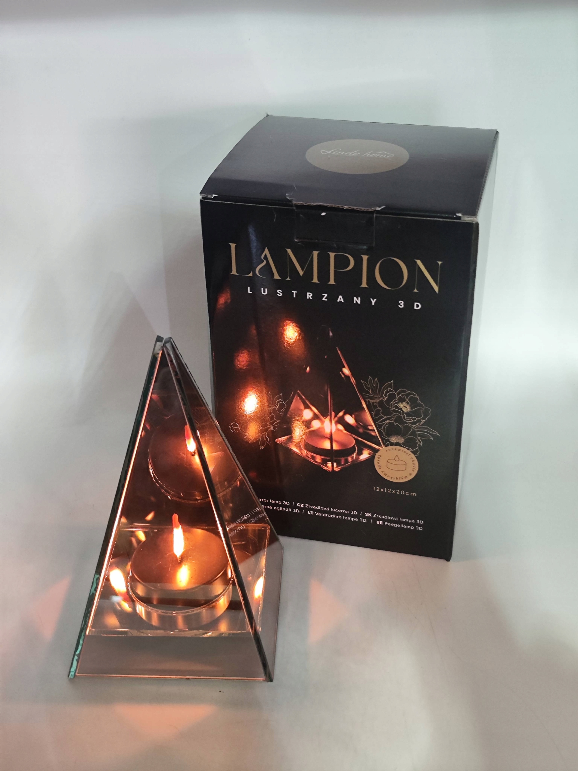 ASC25725 LAMPION LUSTRZANY STOŻEK 3D 20CM