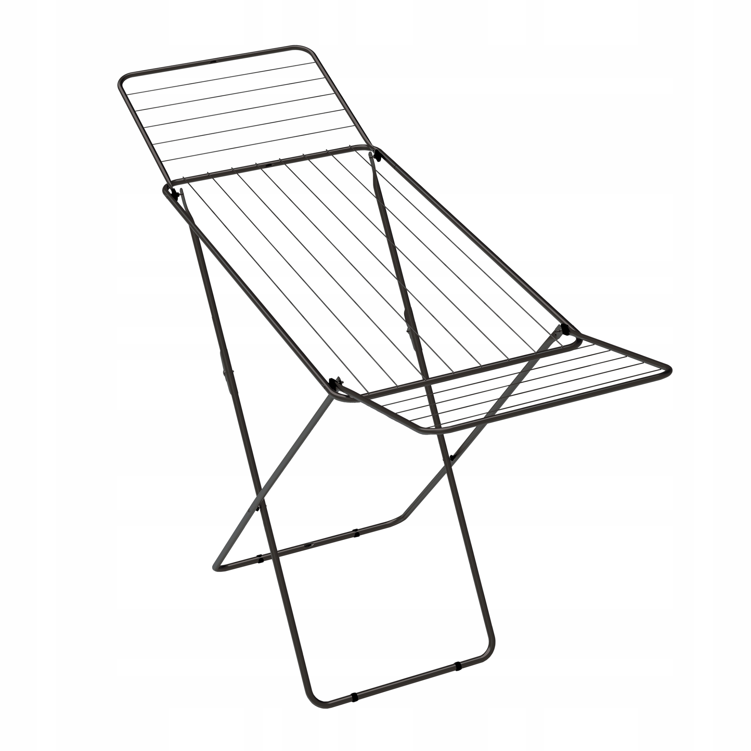 

czarna lekka suszarka na pranie stojaca rozkładana