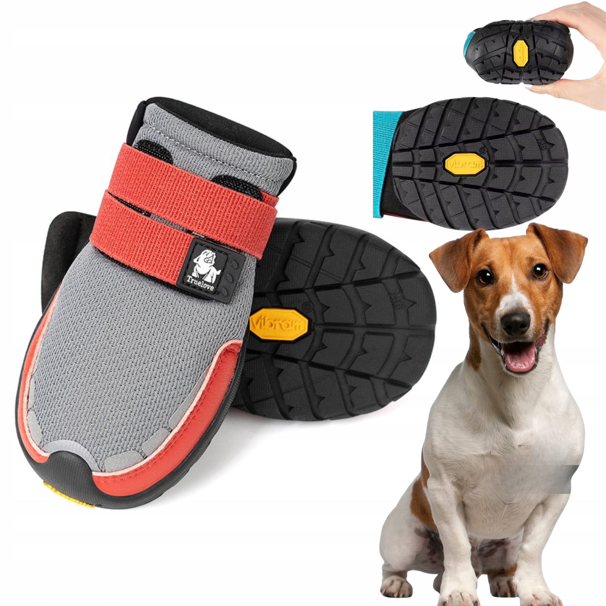 Levně Boty Pro Psa Truelove On Track Podrážka Vibram Xxs (2 ks) 4,4 cm Šedá