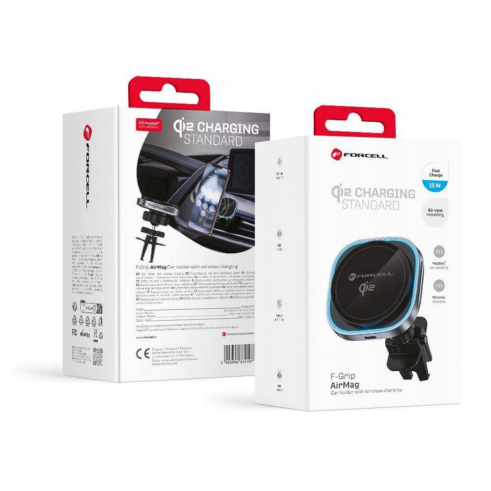 Forcell F-Grip Air Mag (F-07) Qi2 Uchwyt Z Ładowaniem Indukcjnym Do Kratki