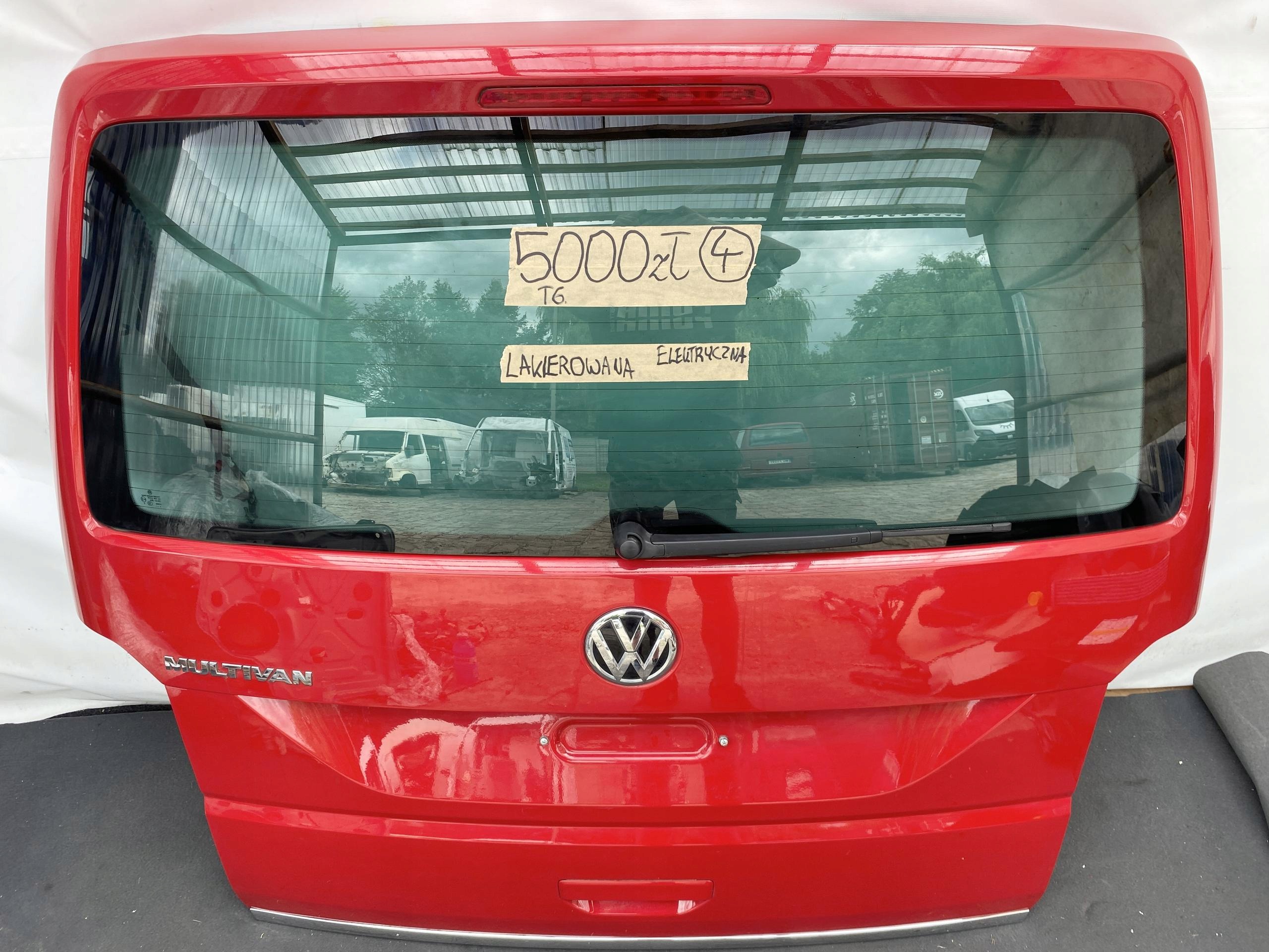 VW TRANSPORTER T6 15- boot doors electrical opening red Z window