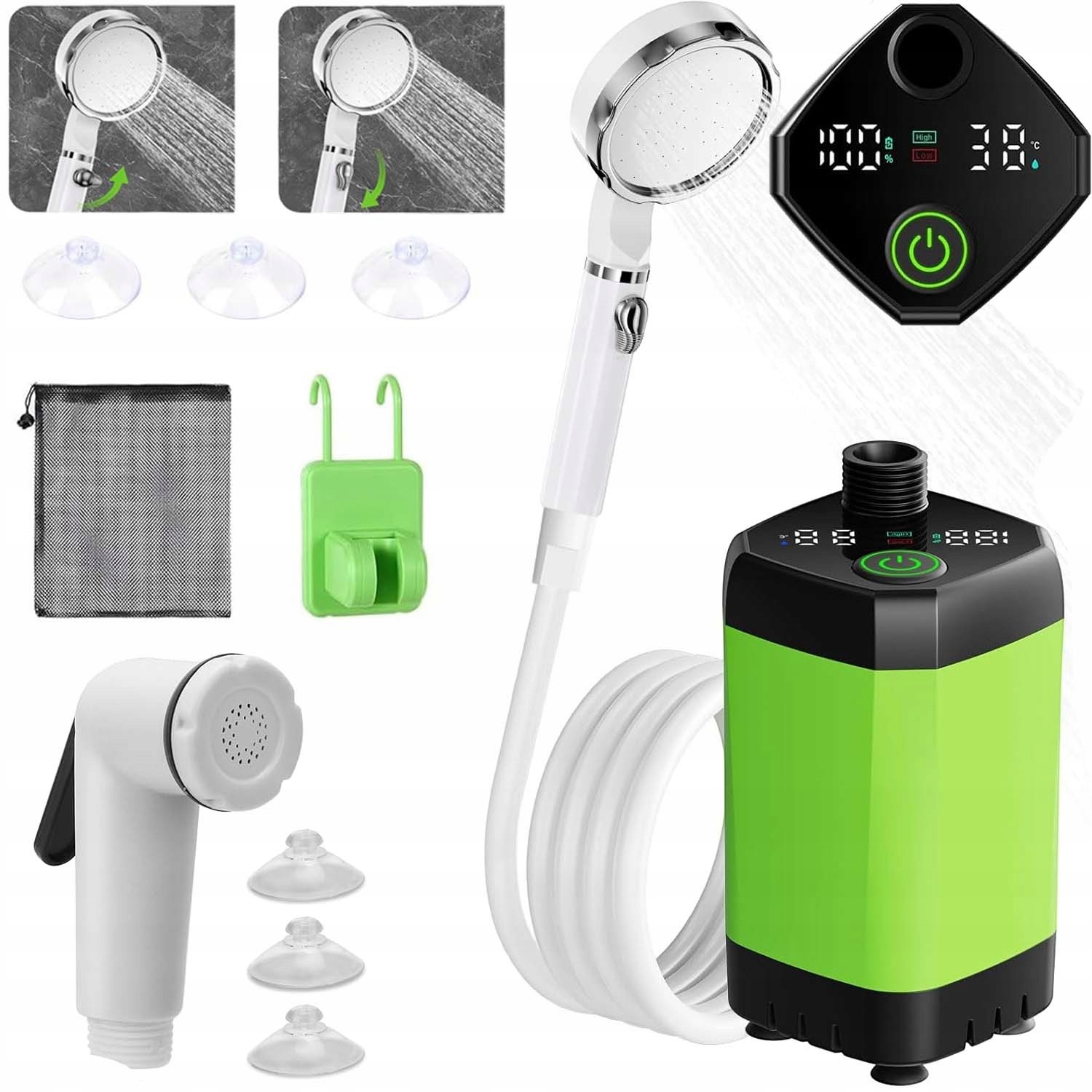 Turistická Sprcha Přenosná Elektrická Pumpa Kempingová 6000MAH 3,5V
