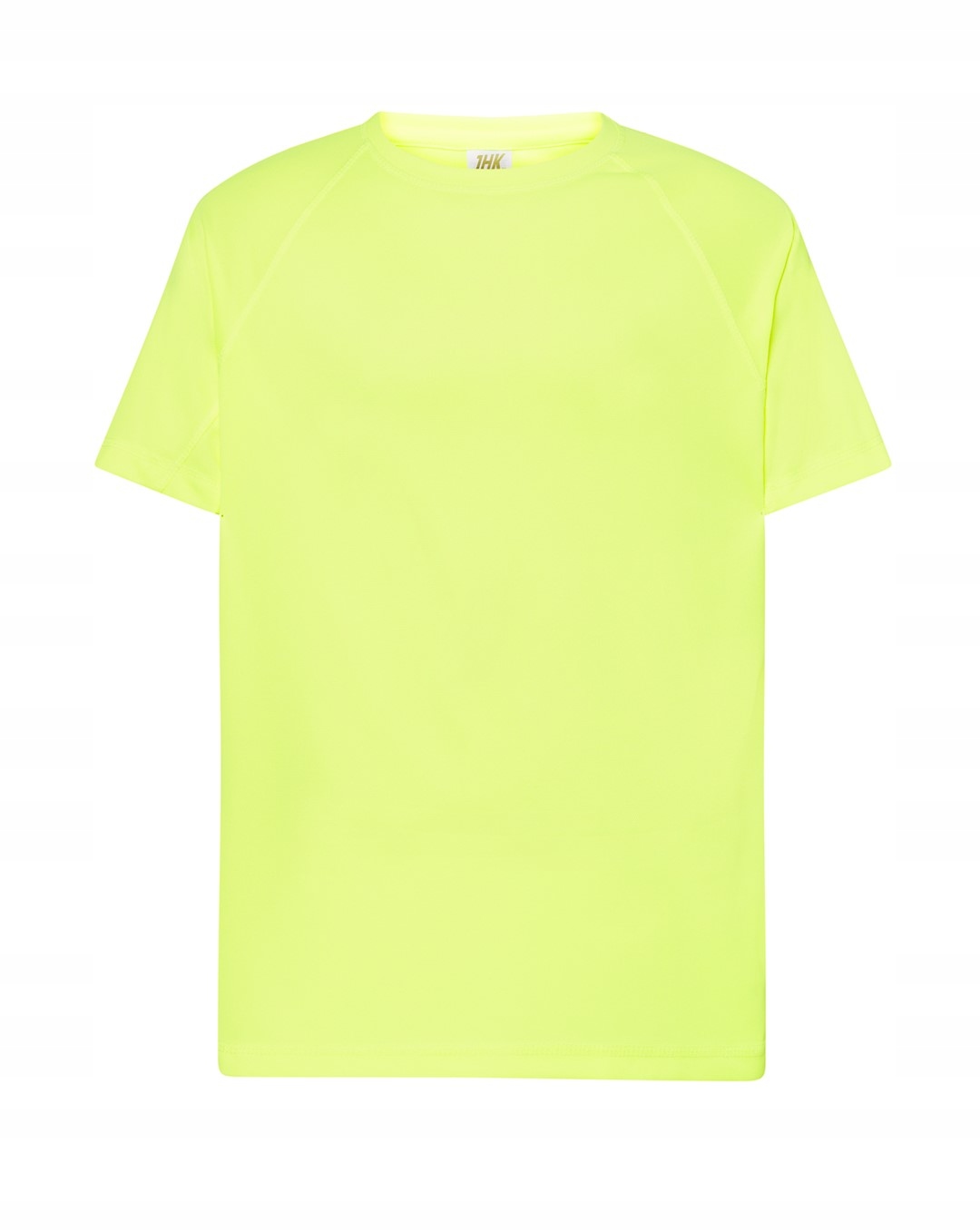 T-shirt męski sportowy z krótkim rękawem raglanem Złoty fluo r. L