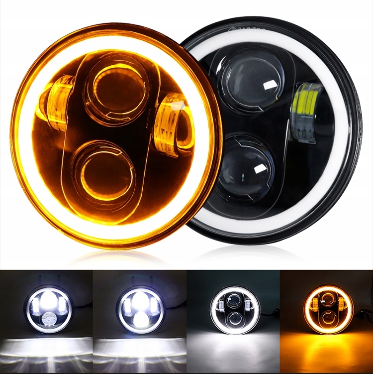 REFLEKTOR LAMPA PRZÓD MOTOCYKLOWA H4 LED 5.75in 1szt