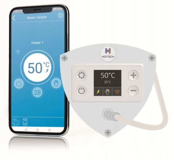 Grzałka Do Bojlera 5/4 3000W 230V Hottech Wifi Elektroniczna Nierdzewna