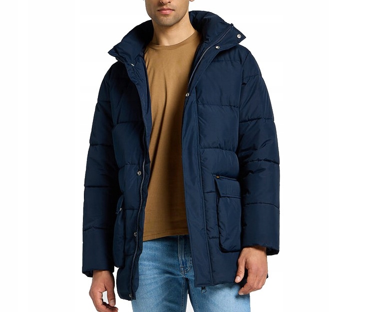 Lee pánská teplá zimní parka Parka Long Puffer Jacke Rivet Navy XXL