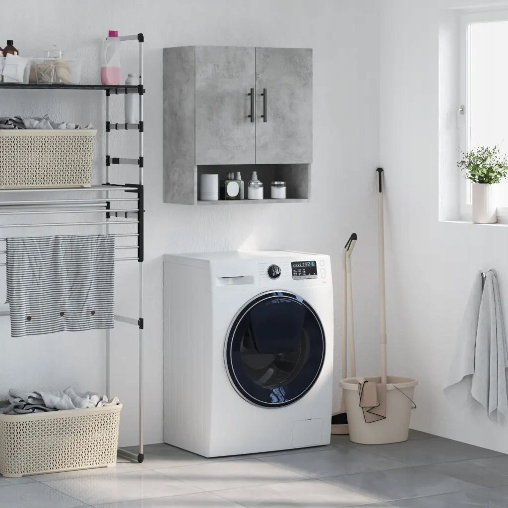 Nástěnná skříňka betonově šedá 60 x 31 x 70 cm kompozitní dřevo Šedá 829936