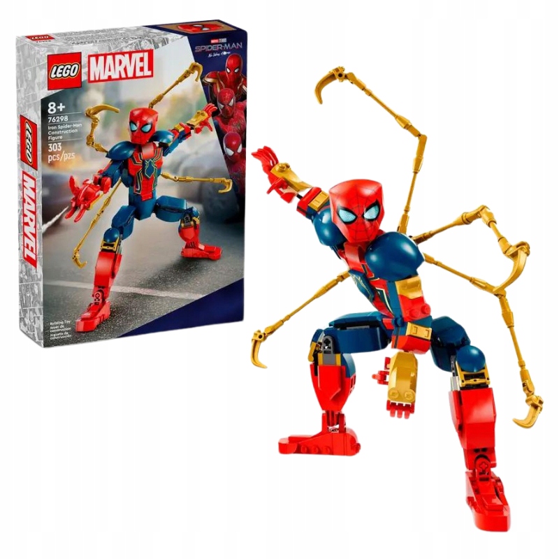 Lego Hrdinové Marvel Figurka Iron Spider-mana Pohyblivá 303 Dílků 8+