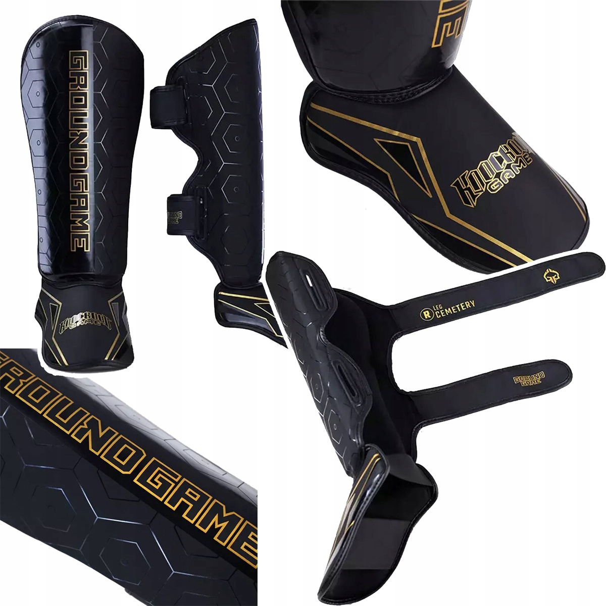 Ochraniacze na piszczele Ground Game Equinox Czarne r. XL