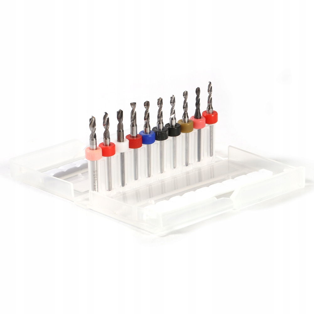 ZESTAW 10SZT. MINI WIERTŁA 2.1-3.0MM CNC PCB 38MM CEMENTOWANY WĘGLIKA