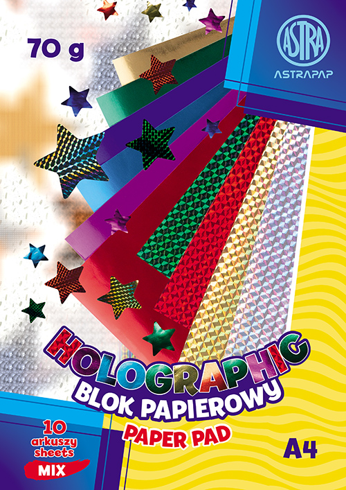 

Blok Papierów Holograficznych A4 10 ark 70g Astra