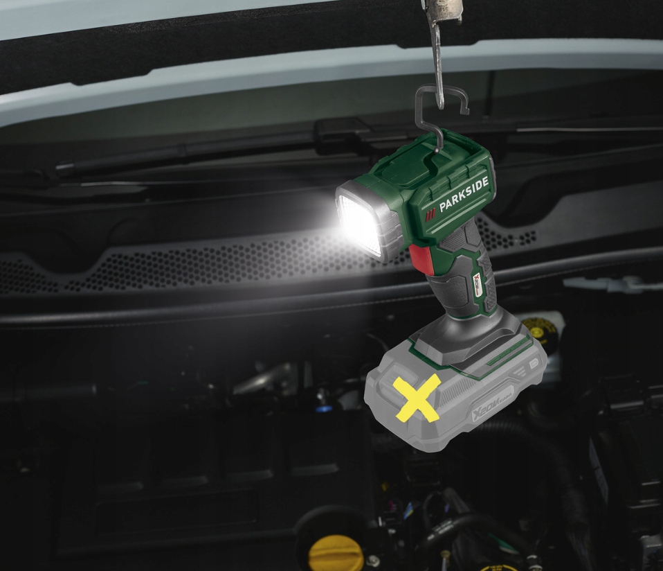 PARKSIDE PLHLA 20 Li A1 Latarka akumulatorowa 20v 280lm 6500k Waga produktu z opakowaniem jednostkowym 0.42 kg