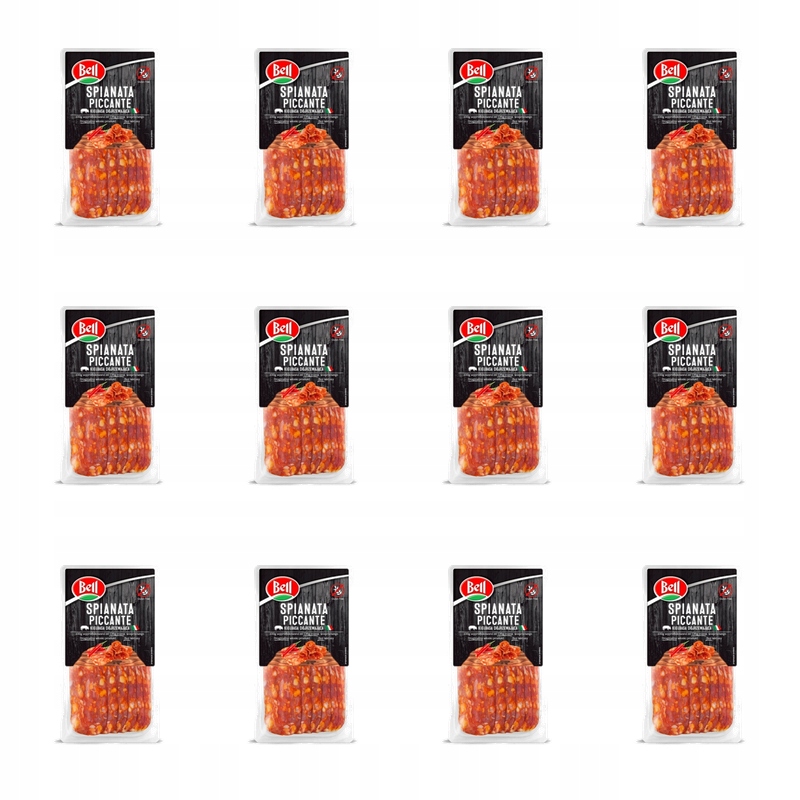 Salami spianata piccante plátky 80 g Bell X12