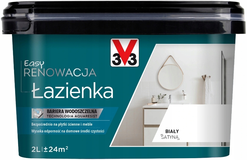 V33 EASY RENOWACJA FARBA DO ŁAZIENKI BIAŁA 2L