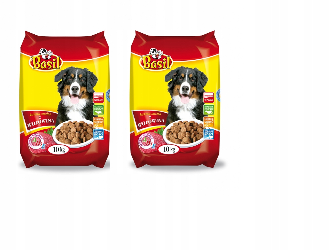 Levně Krmivo suché Basil 10 kg s hovězím masem pro psa x2ks