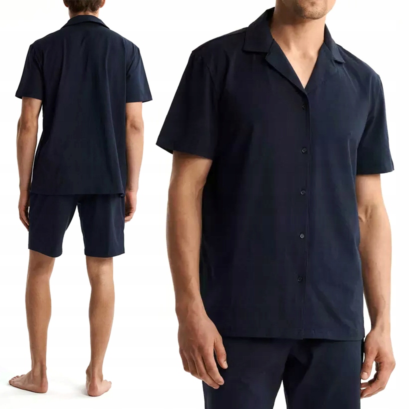 Atlantic BNMP-003 krátké pánské pyžamo bavlněné s elegantní košilí XXL